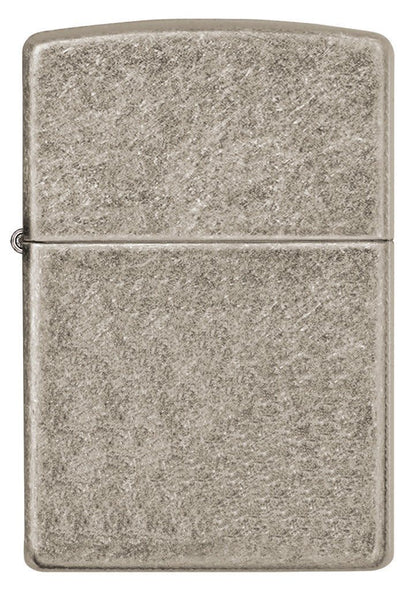 Front of ArmorÂ® Antique Silver Plate Windproof Lighter
