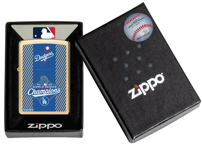 2025 World Series™ Champions - Los Angeles Dodgers™ Commemorative Lighter in its packaging.