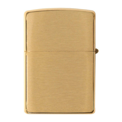 Back view of ArmorÂ® Brushed Brass Windproof Lighter
