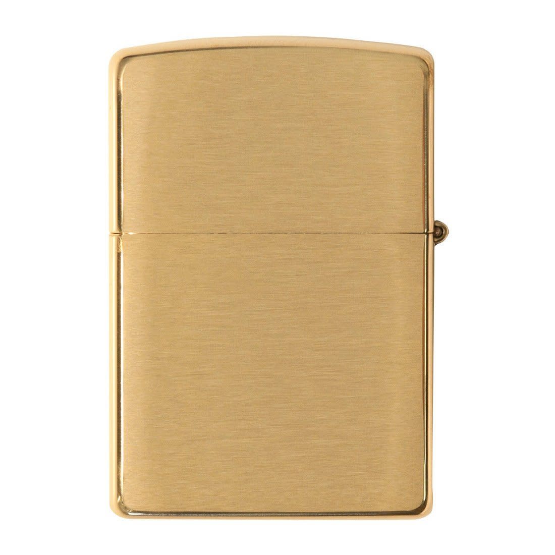 Back view of ArmorÂ® Brushed Brass Windproof Lighter