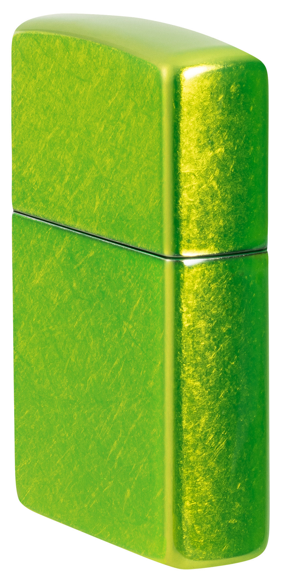Angled shot of Zippo Classic Lurid Windproof Lighter showing the front and right side of the lighter.