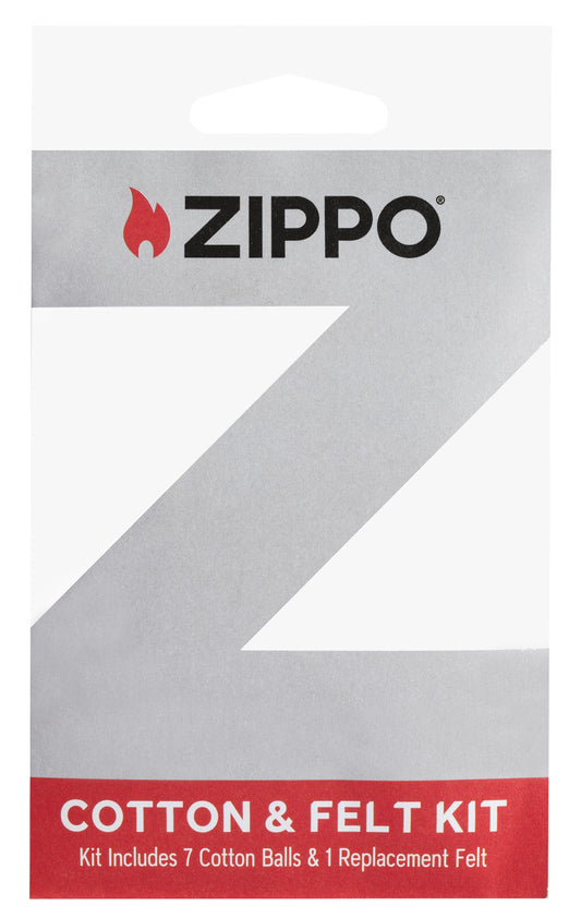 Front view of Zippo Cotton Felt Replacement Kit.