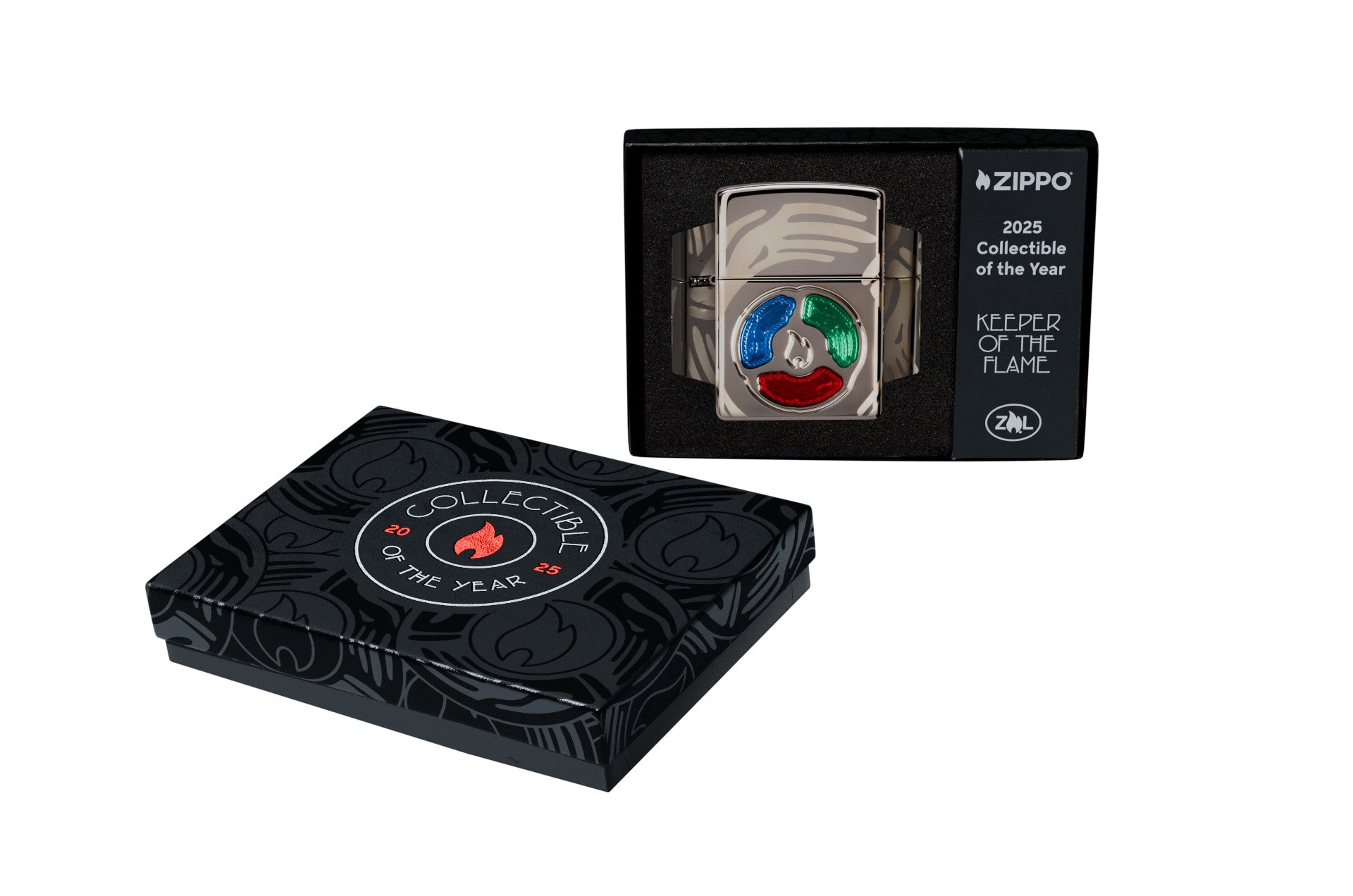 Zippo 2025 Collectible of the Year Windproof Lighter in its packaging.