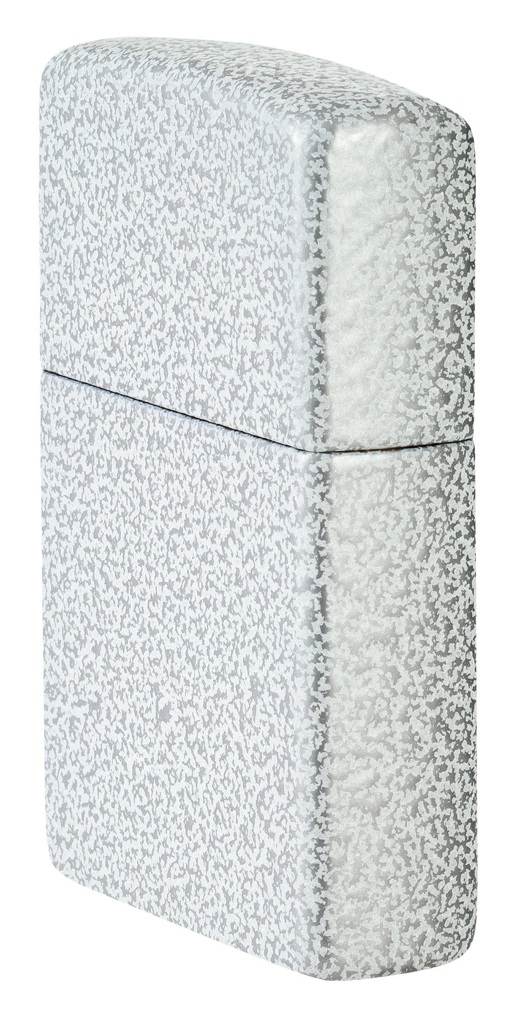 Angled shot of Zippo Classic Glacier Windproof Lighter showing the front and right side of the lighter.