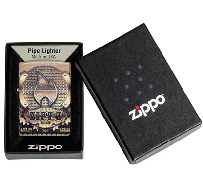 Zippo Glowing Gears Design Glow in the Dark Windproof Lighter packaging