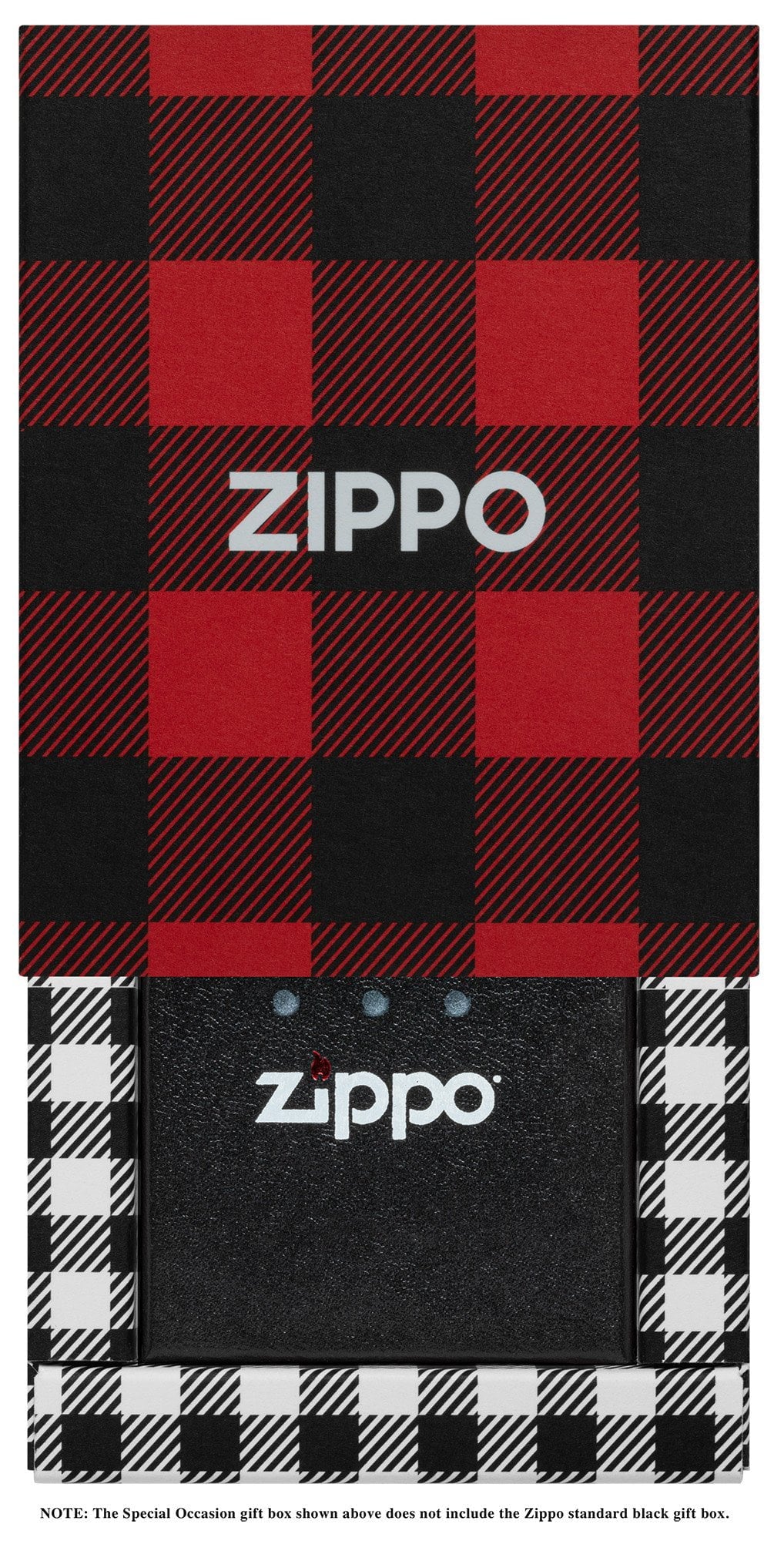 Front image of filled Top Sleeve over Bottom Gift Box (standard black gift box not included)