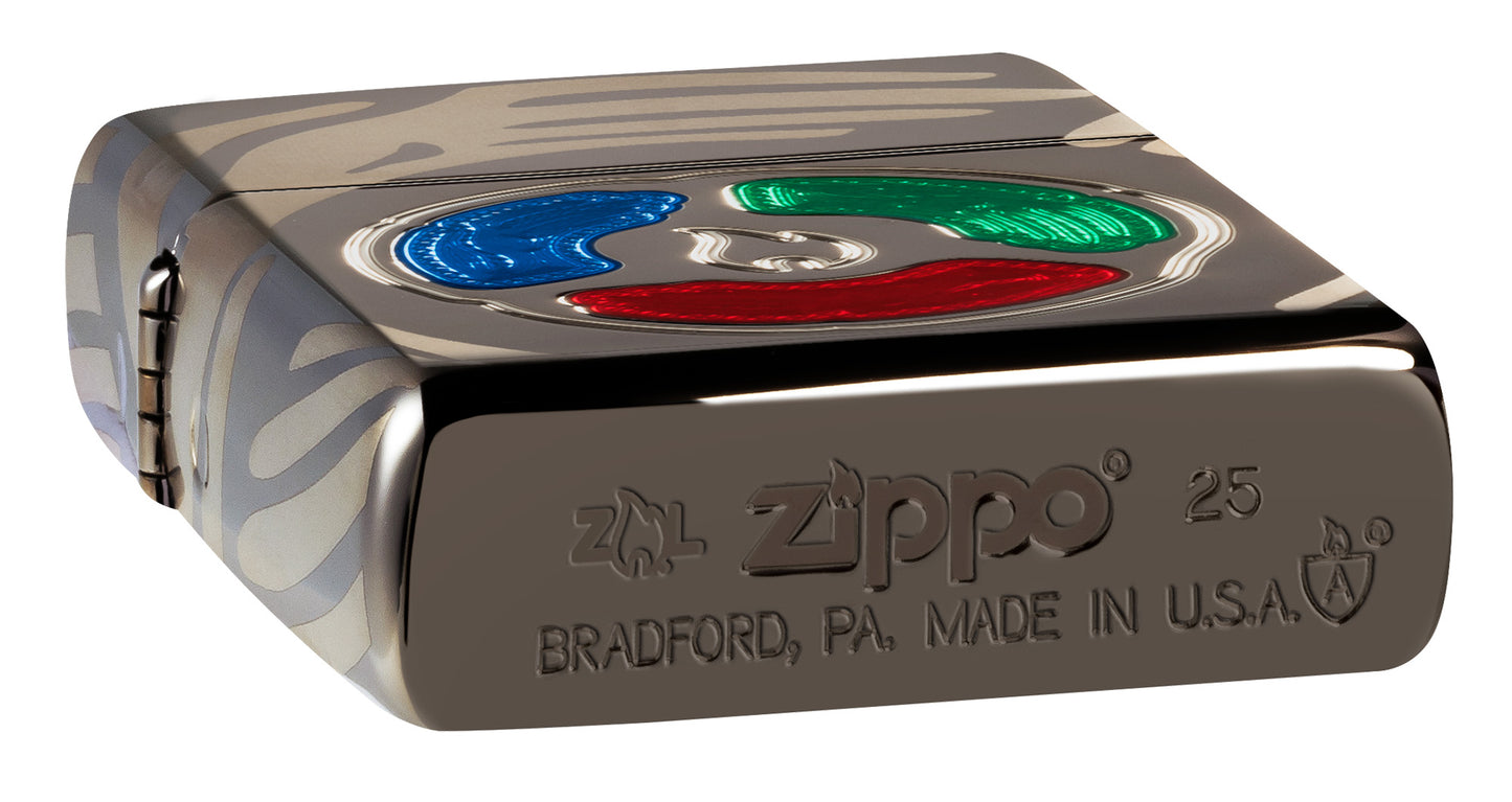 Bottom stamp view of Zippo 2025 Collectible of the Year Windproof Lighter.
